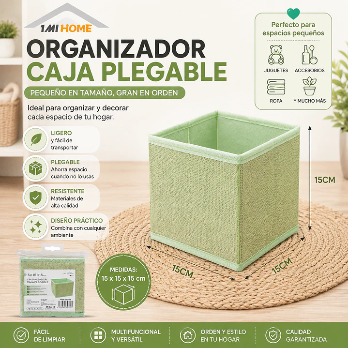 ORGANIZADOR CAJA PLEGABLE 15X15CM 1