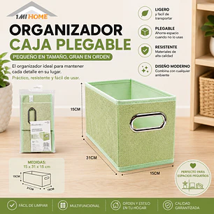 ORGANIZADOR CAJA PLEGABLE 15X31CM
