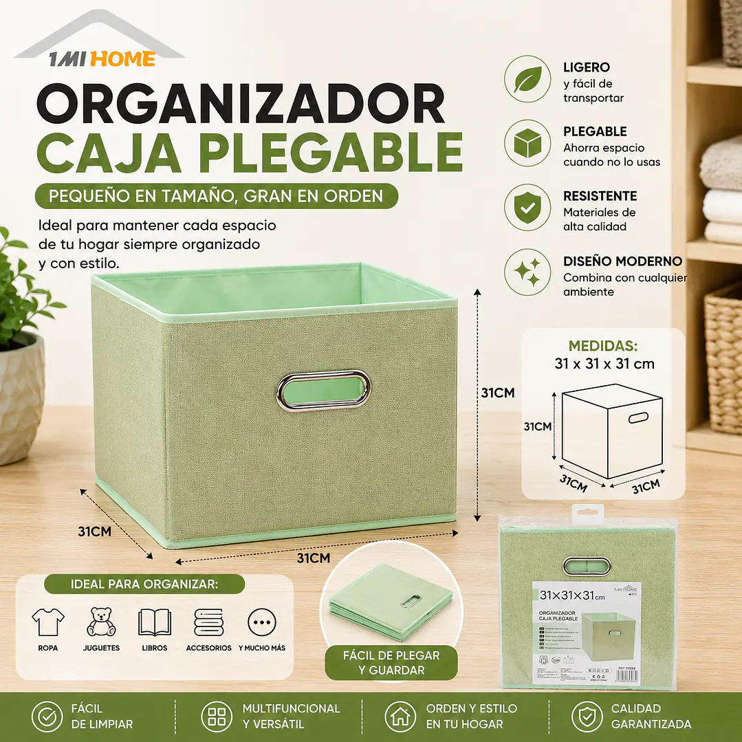 ORGANIZADOR CAJA PLEGABLE 31X31CM 1
