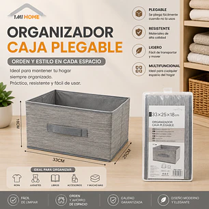 ORGANIZADOR CAJA PLEGABLE 33CM