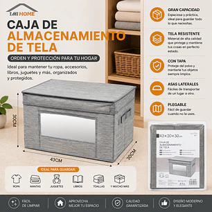 CAJA DE ALMACENAMIENTO DE TELA 43CM