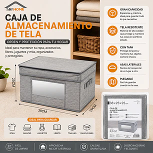 CAJA DE ALMACENAMIENTO DE TELA 38CM