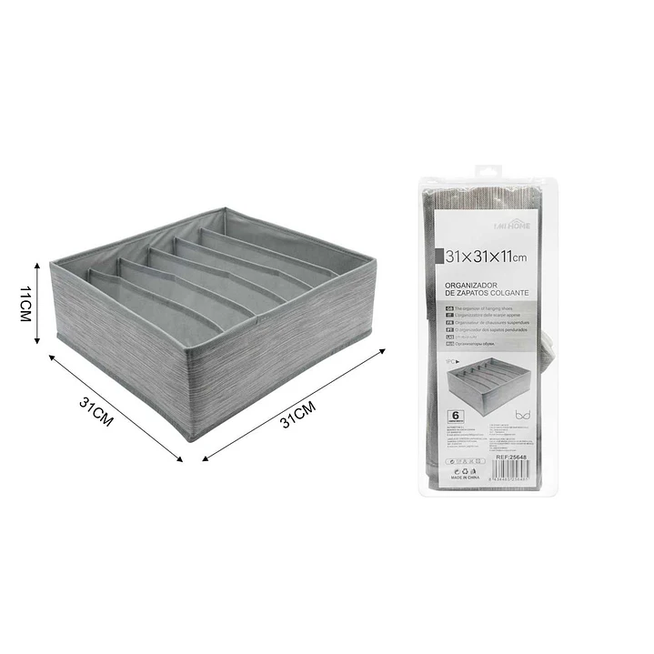 ORGANIZADOR PARA ROPA INTERIOR DE 6 COMPARTIMENTOS 2