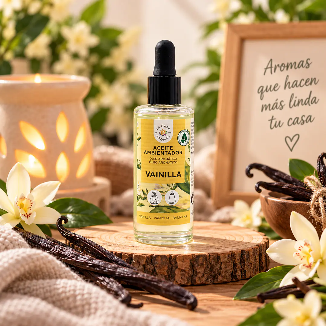 ACEITE ESENCIAL VAINILLA 48ML, AMBIENTADOR 1
