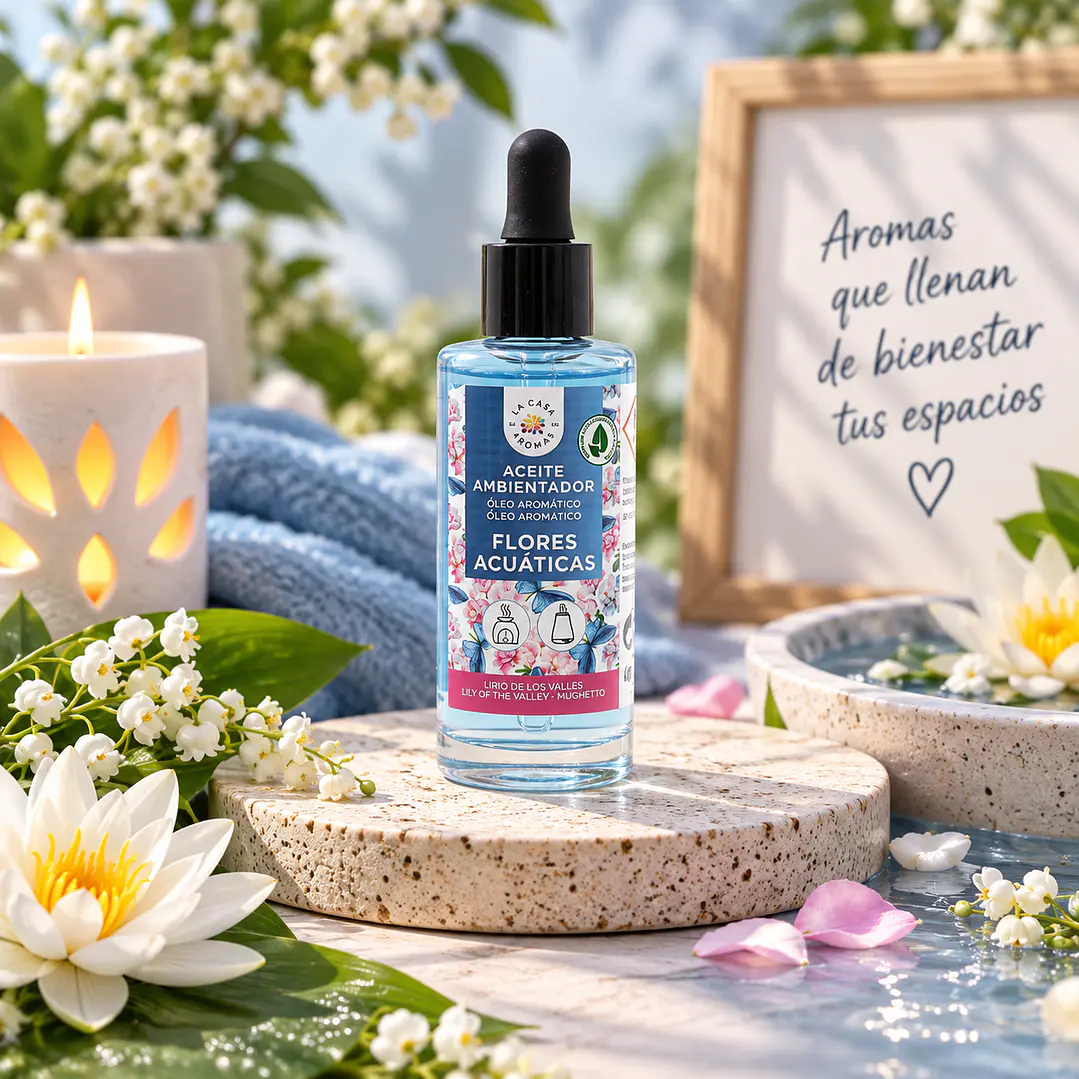 ACEITE ESENCIAL FLORES ACUATICAS 48ML, AMBIENTADOR 1