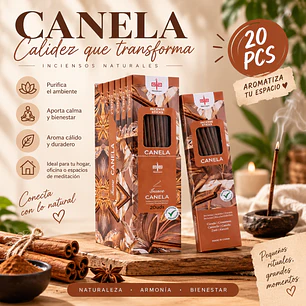 INCIENSO AROMA CANELA 20 STICKS 