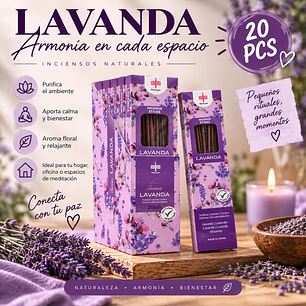 INCIENSO AROMA LAVANDA 20 STICKS 