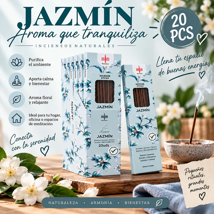 INCIENSO AROMA JAZMIN 20 STICKS  1