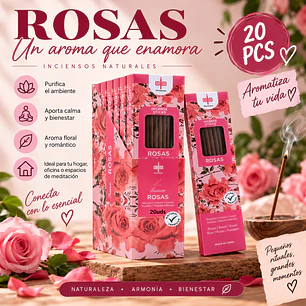 INCIENSO AROMA ROSAS 20 STICKS 