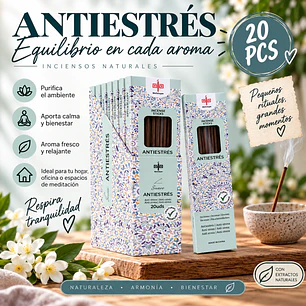 INCIENSO AROMA ANTIESTRÉS 20 STICKS 
