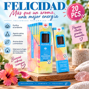 INCIENSO AROMA FELICIDAD 20 STICKS 