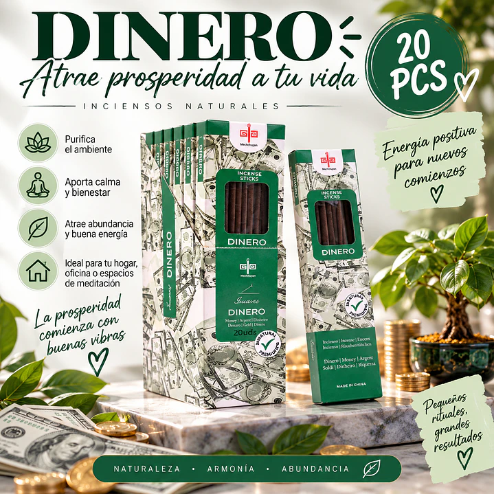 INCIENSO AROMA DINERO 20 STICKS  1