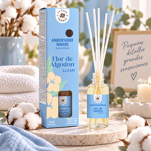 AMBIENTADOR MIKADO FLOR DE ALGODÓN 50ML CLEAN