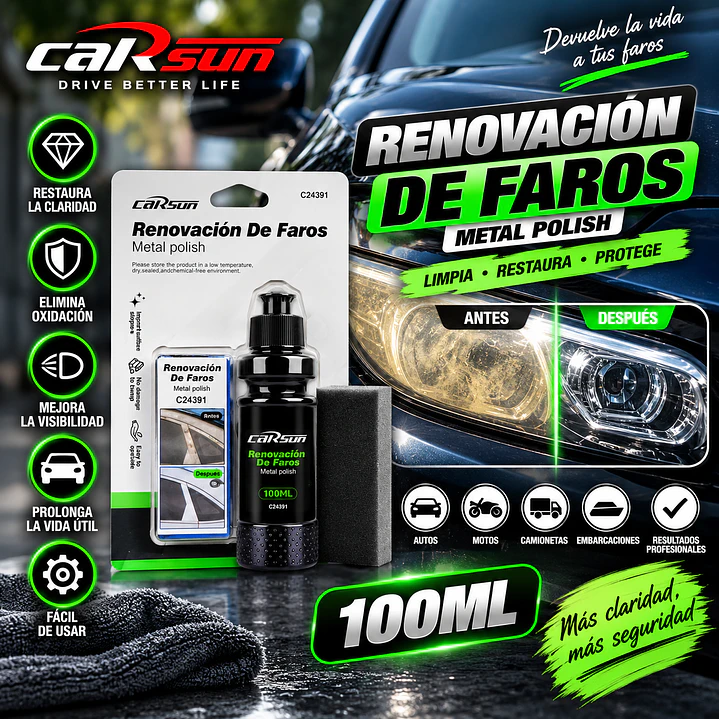 RENOVACIÓN DE FAROS METAL POLISH 100ML 1