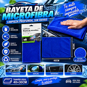 BAYETA DE MICROFIBRA 30 X 40 CM