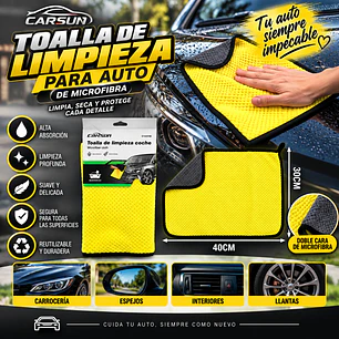 TOALLA DE LIMPIEZA COCHE 30 X 40 CM