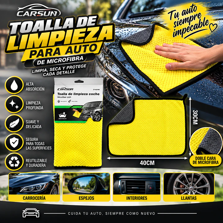 TOALLA DE LIMPIEZA COCHE 30 X 40 CM 1