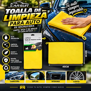 TOALLA DE LIMPIEZA COCHE 30 X 40 CM