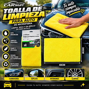 TOALLA DE LIMPIEZA COCHE 30 X 40 CM