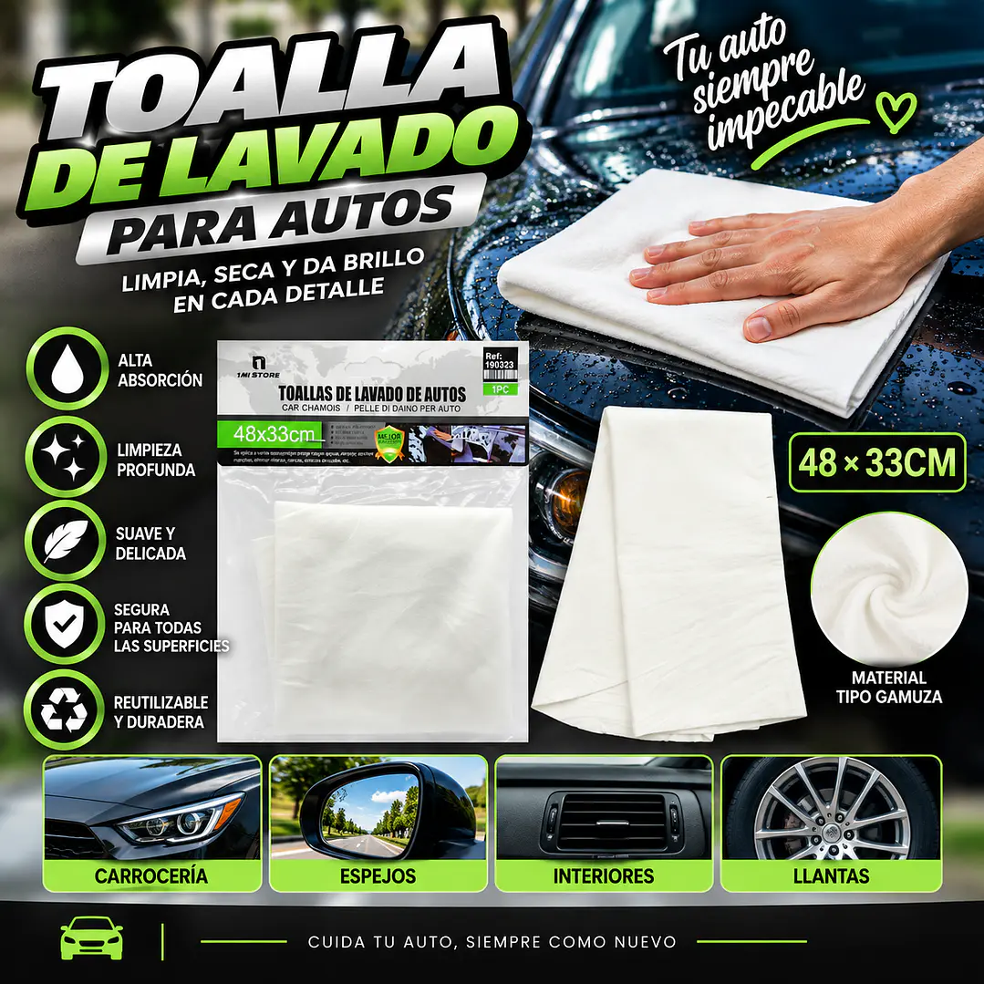 TOALLA DE LAVADO DE AUTO 48 X 33 CM 1