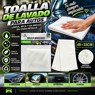 TOALLA DE LAVADO DE AUTO 48 X 33 CM