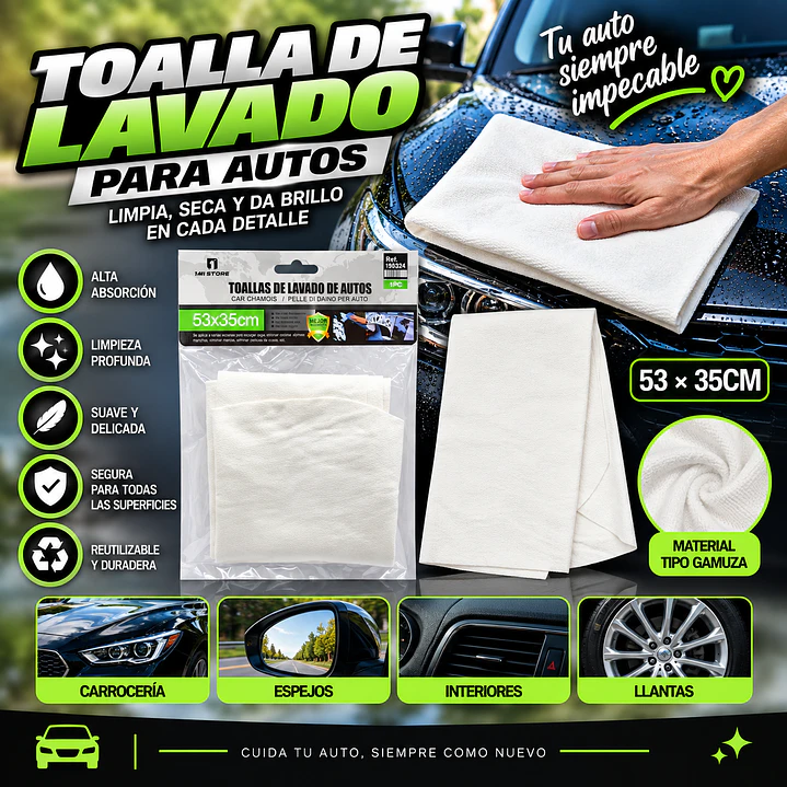 TOALLA DE LAVADO DE AUTO 35 X 53 CM 1