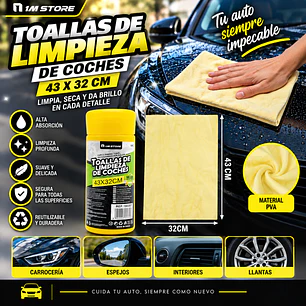 TOALLA DE LIMPIEZA DE COCHE 1PC 32 X 43 CM