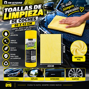 TOALLA DE LIMPIEZA DE COCHE 1PC 43 X 66 CM