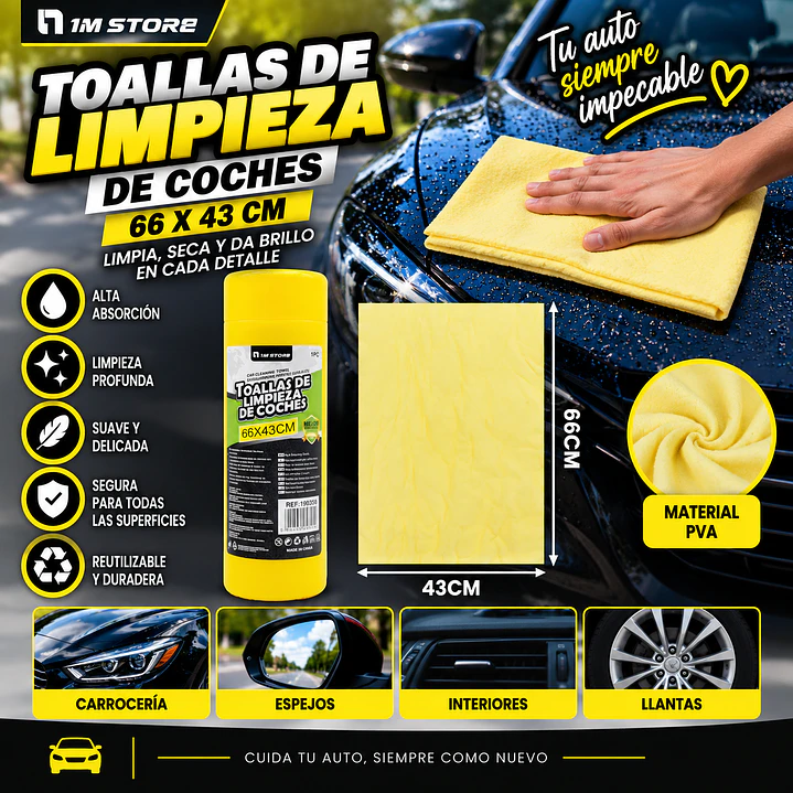 TOALLA DE LIMPIEZA DE COCHE 1PC 43 X 66 CM 1