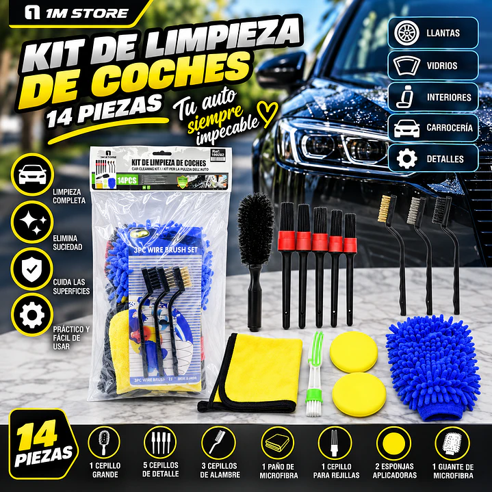KIT DE LIMPIEZA DE COCHES 14PCS 1
