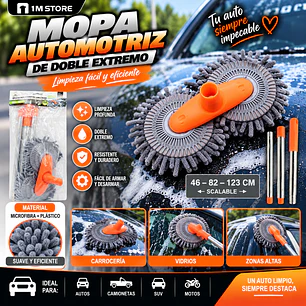 MOPA AUTOMOTRIZ DE ACERO INOXIDABLE DE DOBLE EXTREMO