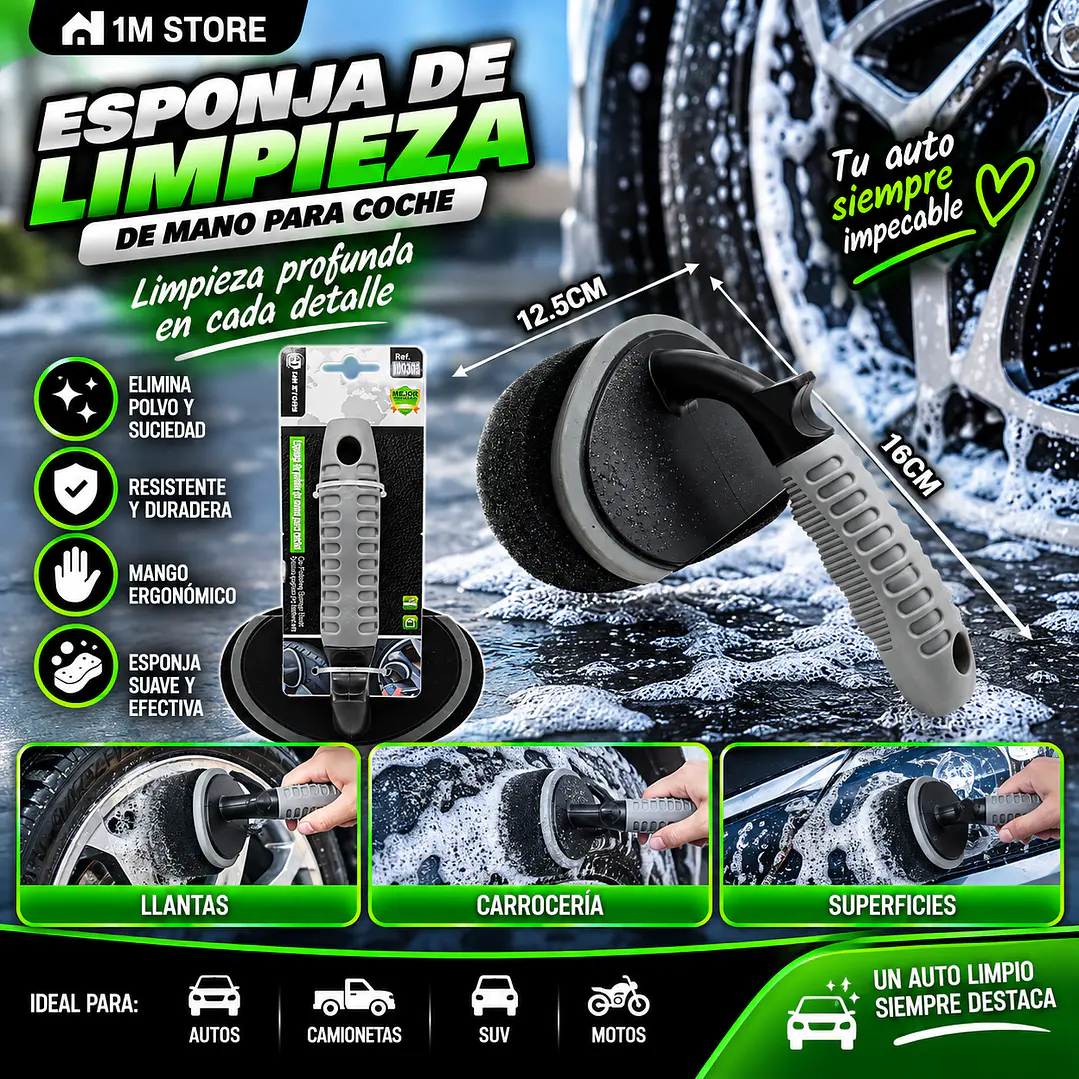 ESPONJA DE PULIDO DE MANO PARA COCHE 1