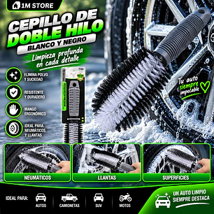 CEPILLO DOBLE HILO PARA NEUMATICOS DE AUTO