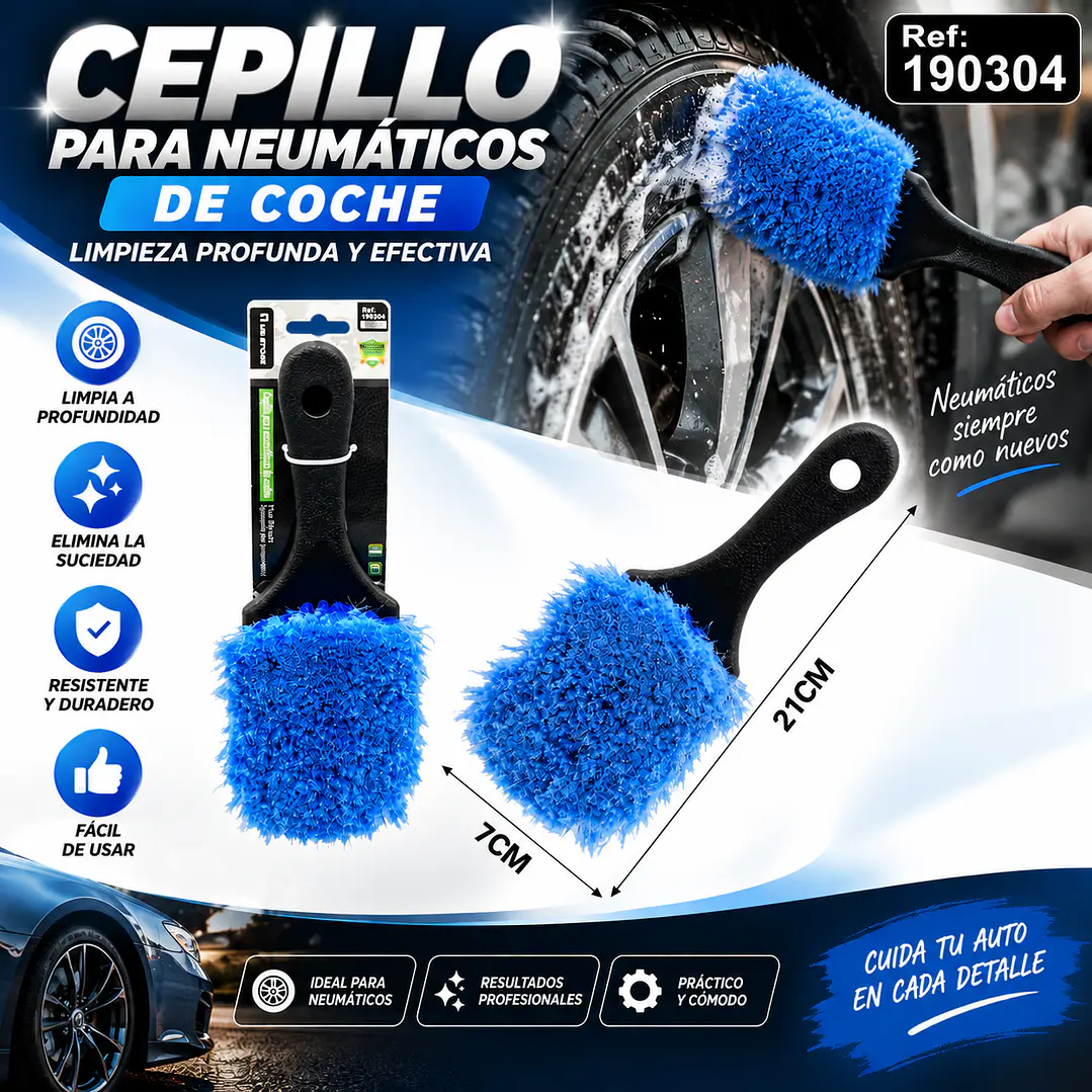 CEPILLO PARA NEUMÁTICOS DE COCHE 1