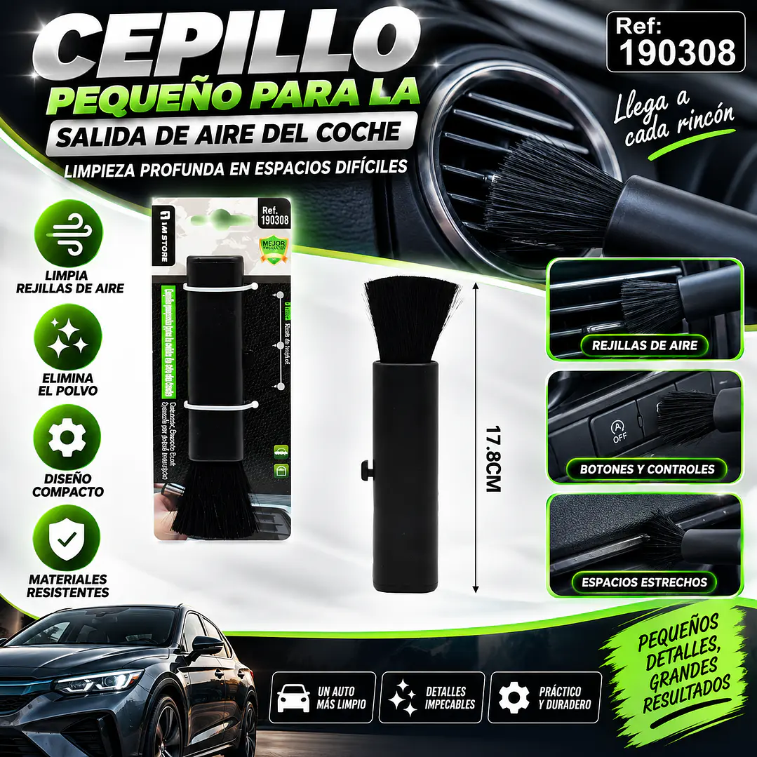 CEPILLO PEQUEÑO PARA LA SALIDA DE AIRE DEL COCHE 1