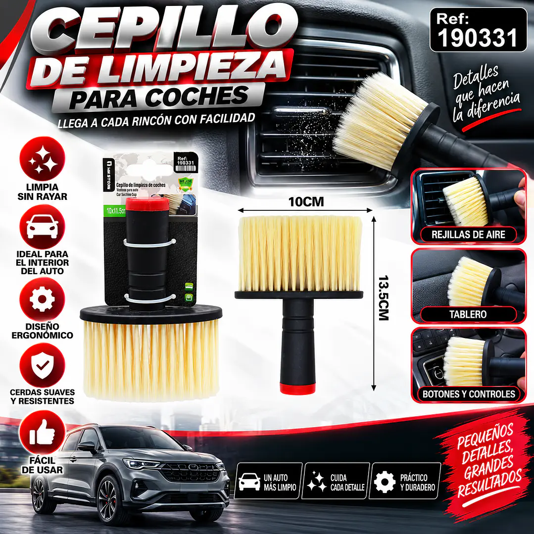 CEPILLO DE LIMPIEZA DE COCHES 1
