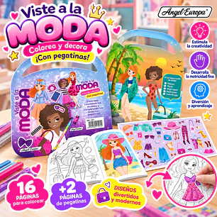 VISTE A LA MODA LIBRO PARA COLOREAR Y DECORAR