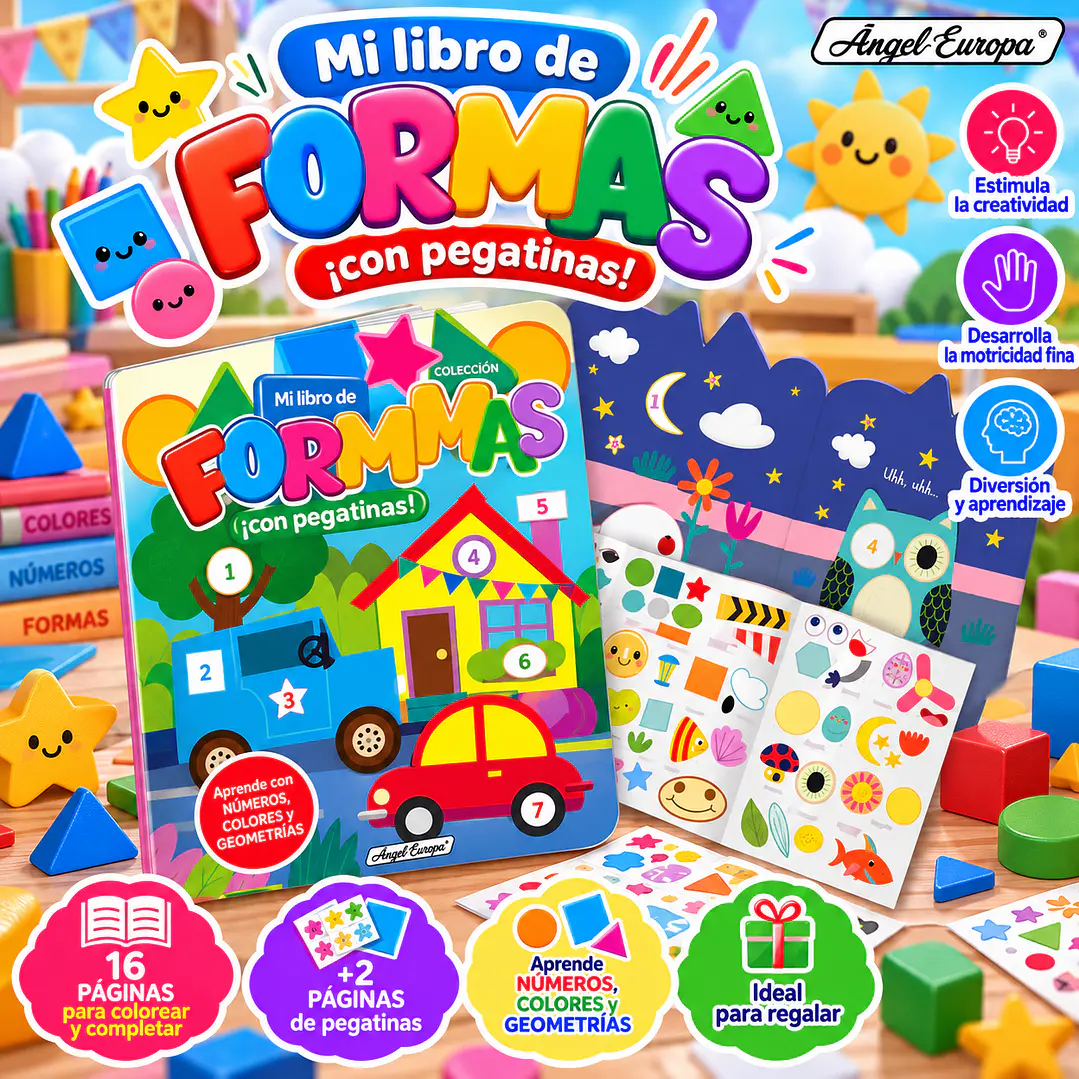 LIBRO DE ACTIVIDADES DE FORMAS CON PEGATINAS 1