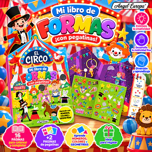  LIBRO DE ACTIVIDADES EL CIRCO - FORMAS CON PEGATINAS