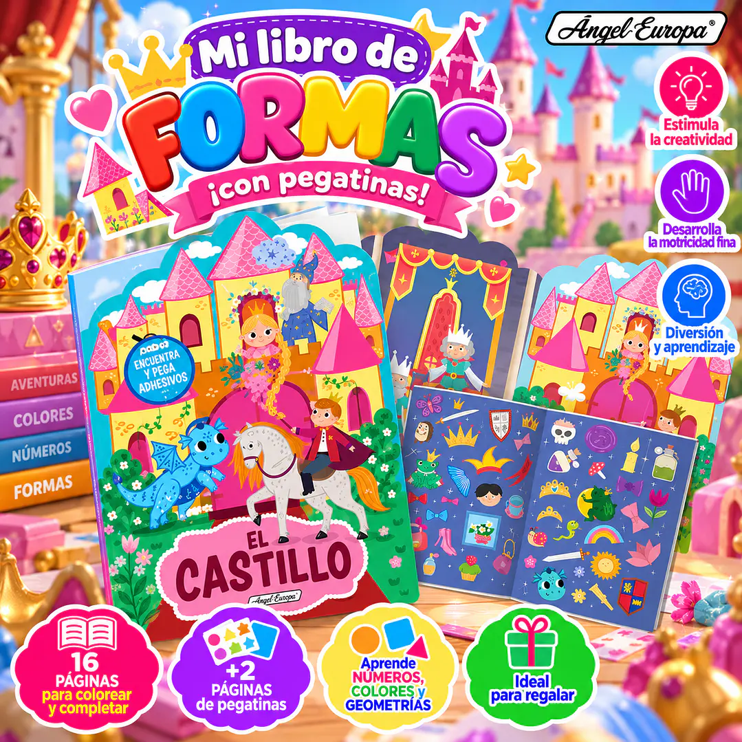 LIBRO DE ACTIVIDADES EL CASTILLO CON PEGATINAS 1