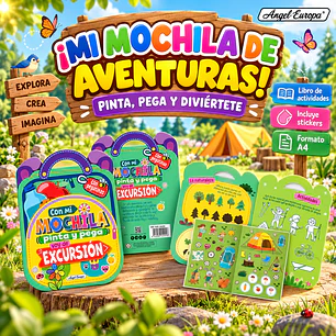 LIBRO ¡CON MI MOCHILA, PINTO Y PEGO: VOY DE EXCURSIÓN!