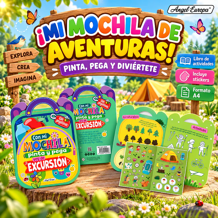 LIBRO ¡CON MI MOCHILA, PINTO Y PEGO: VOY DE EXCURSIÓN! 1
