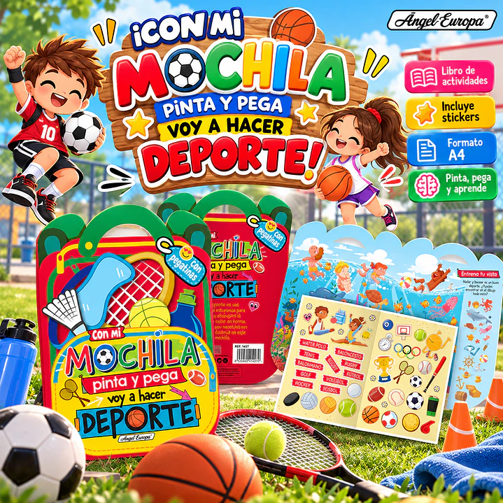  LIBRO ¡CON MI MOCHILA, PINTO Y PEGO: VOY A HACER DEPORTE! 1