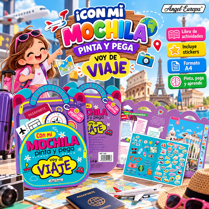 LIBRO ¡CON MI MOCHILA, PINTO Y PEGO: VOY DE VIAJE!  1