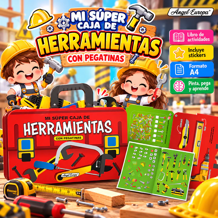 LIBRO ¡MI SÚPER CAJA DE HERRAMIENTAS CON PEGATINAS! 1