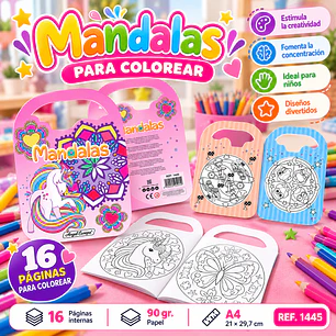MANDALAS PARA COLOREAR UNICORNIOS 