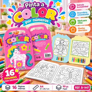 LIBRO PARA COLOREAR POR NÚMEROS 