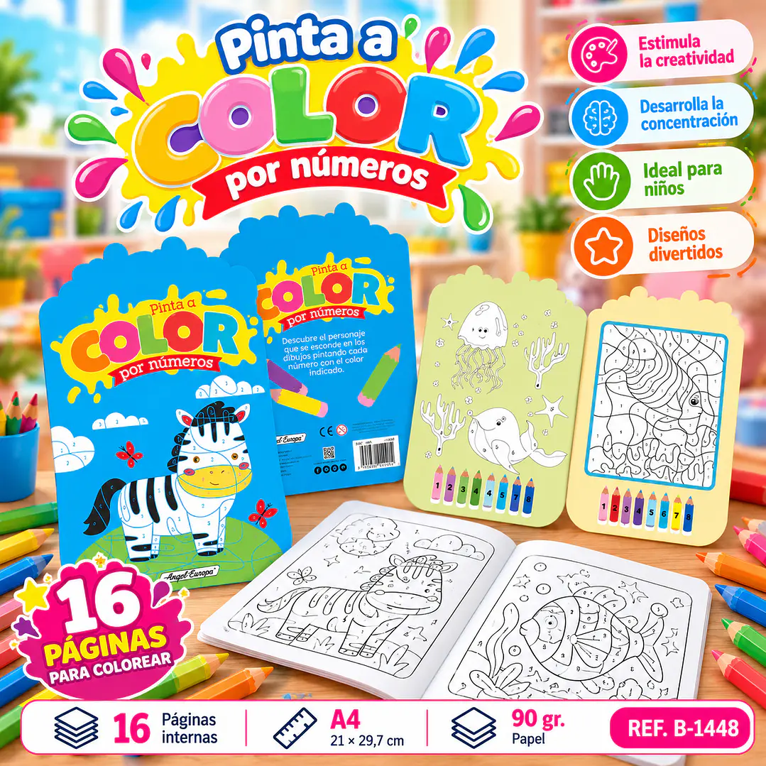 LIBRO PARA COLOREAR POR NÚMEROS 1