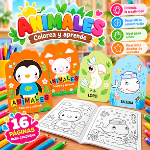 LIBRO PARA COLOREAR Y APRENDER – ANIMALES