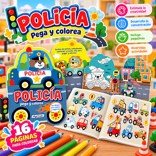 LIBRO DE ACTIVIDADES POLICÍA – PEGA Y COLOREA
